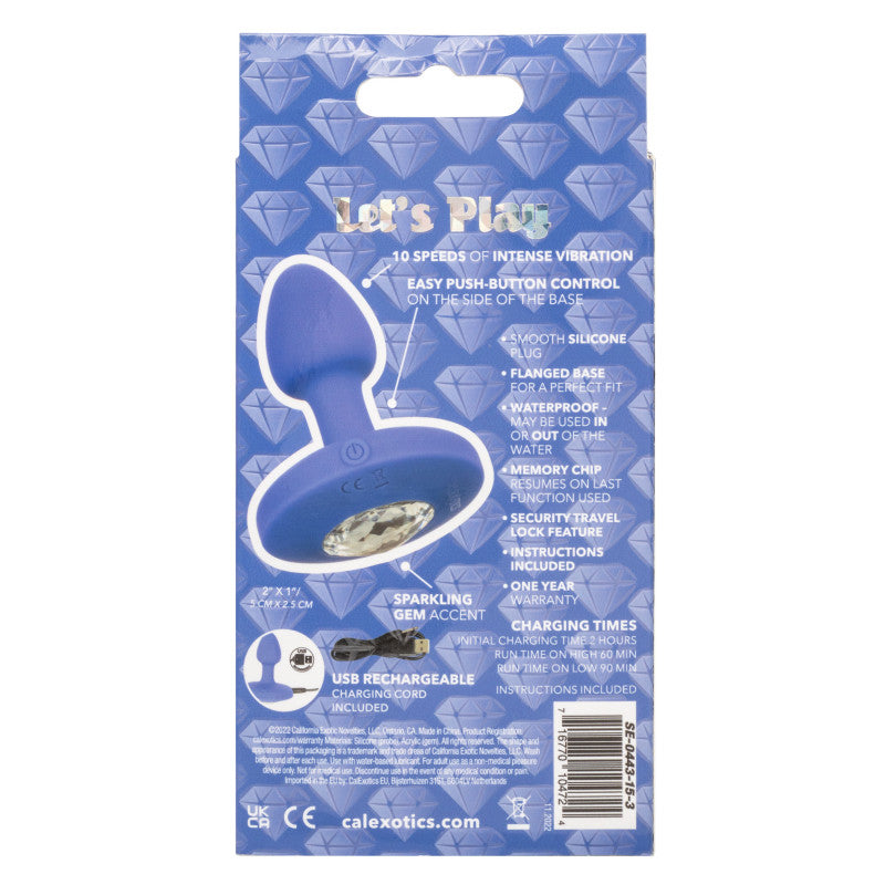 Cheeky Gems - Small Rechargeable Vibrating Probe - Purple