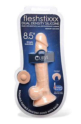 Fleshstixxx Silicone 8.5 Inch Silicone  With  Balls - Vanilla