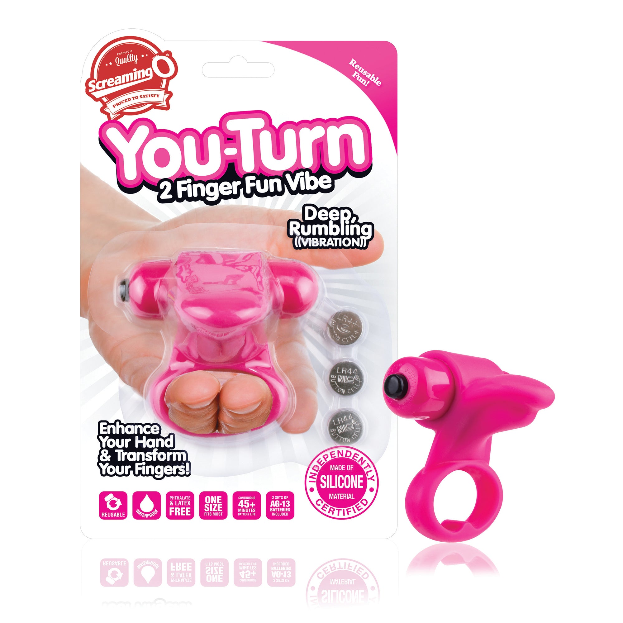 You-Turn 2 Finger Fun Vibe - Strawberry