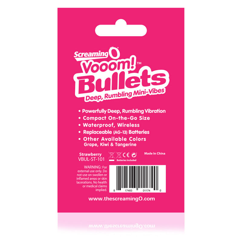 Vooom Bullets Mini-Vibes - Each - Strawberry