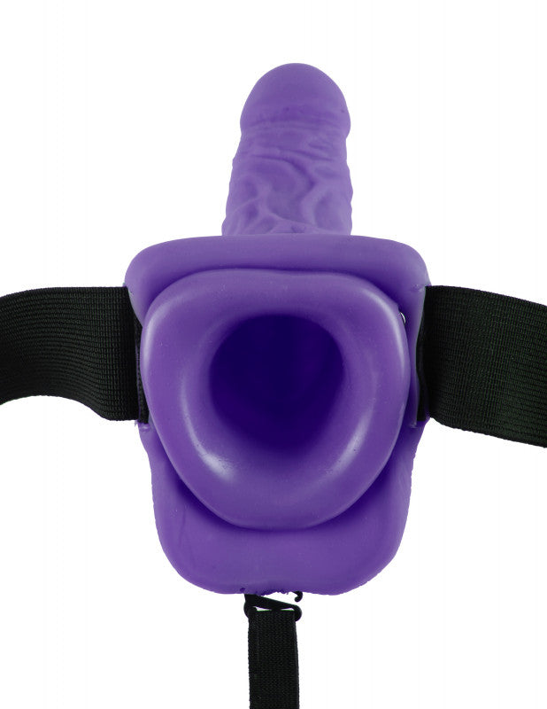 Fetish Fantasy Series 7 Inch Hollow Strap-on With Balls - Purple