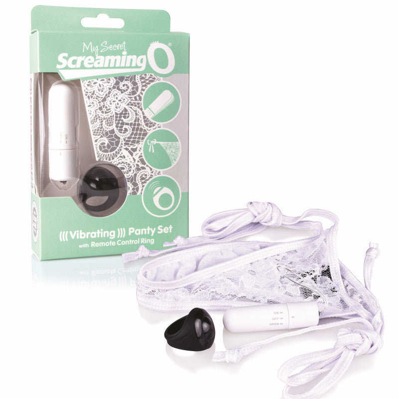 My Secret Screaming O Vibrating Panty Set - White - Each