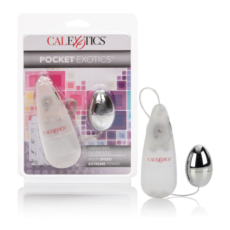 Pocket Exotics Vibrating Silver Egg