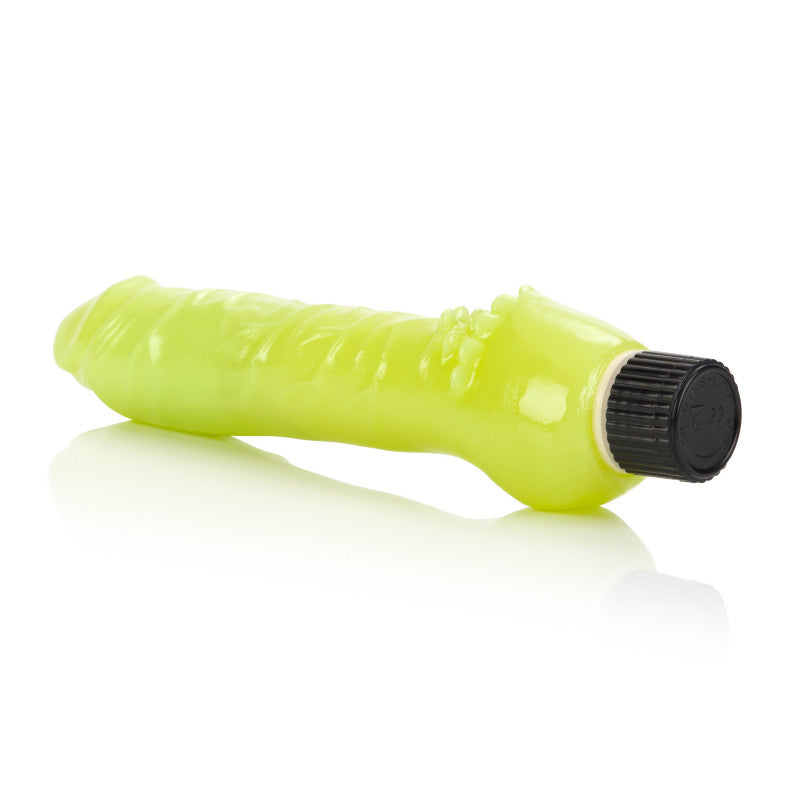 Glow-in-Dark Jelly Penis Vibe  7in Green