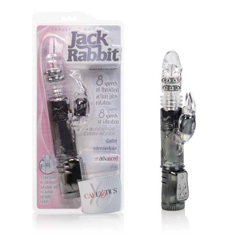 Thrusting Orgasm Thrusting Bunny Vibe - Black