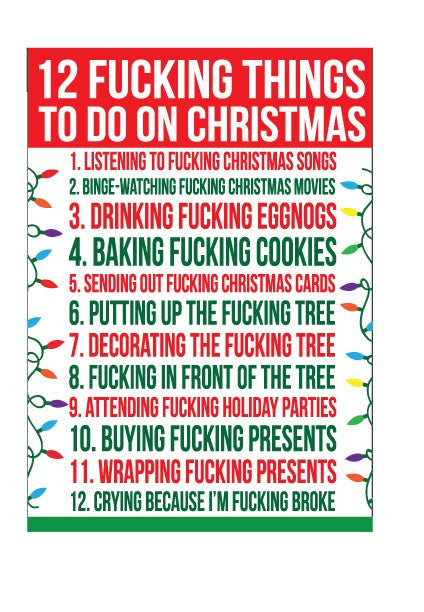 12 ing Things to Do on Xmas - Gift Bag
