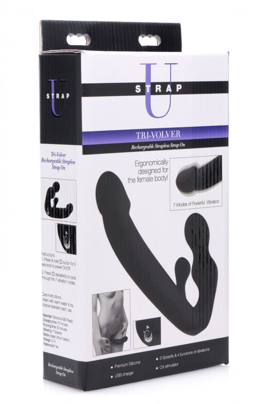 Tri-Volver Rechargeable Strapless Strap On