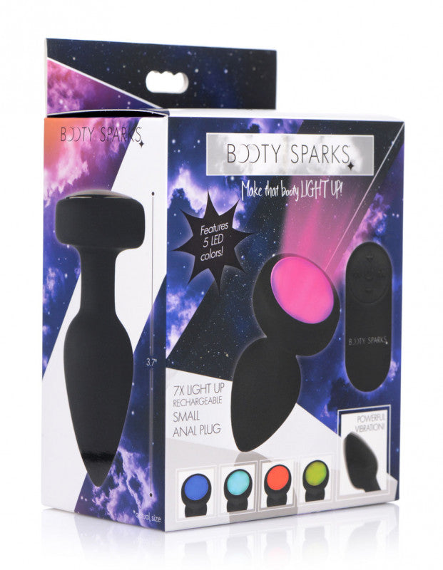 7x Light Up Rechargeable Anal Plug - Small - SomethingSexyPlanet