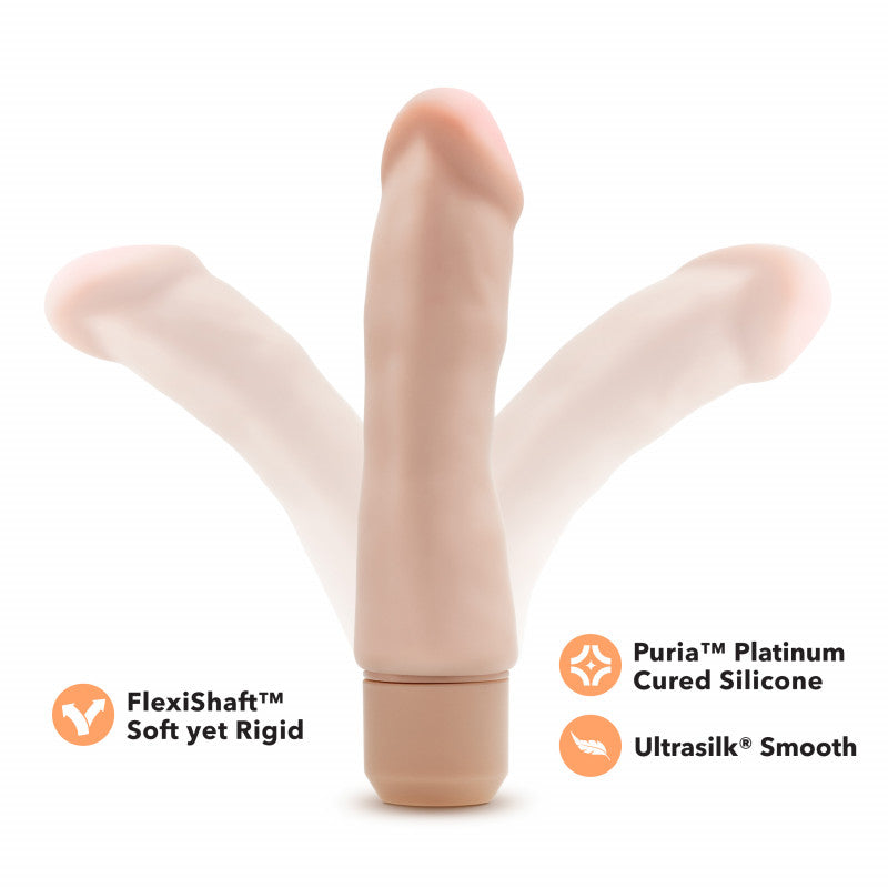 Dr. Skin Silicone  Dr. Steve - 7 Inch Vibrating  - Beige