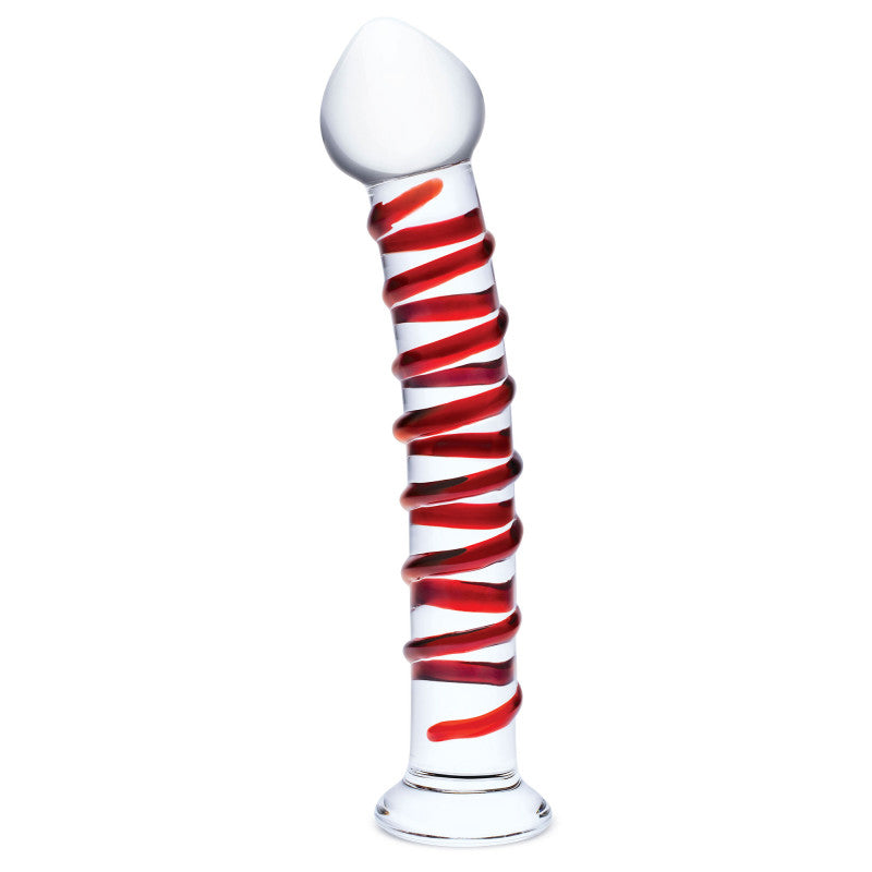 10 Inch Mr. Swirly  - Red/clear