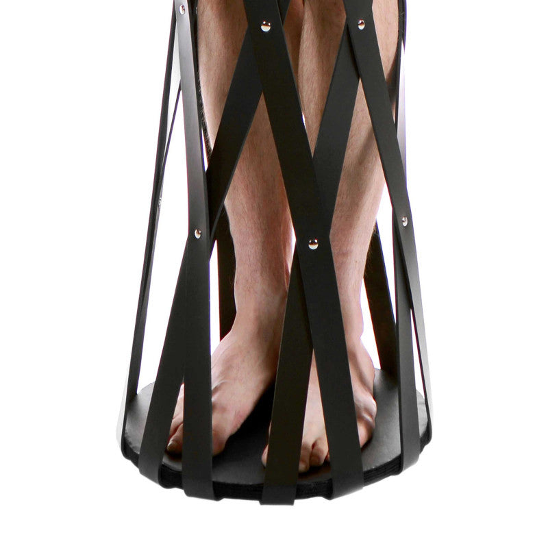Hanging Rubber Strap Cage - Black