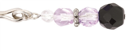 Adjustable  Clamp With Purple Beads