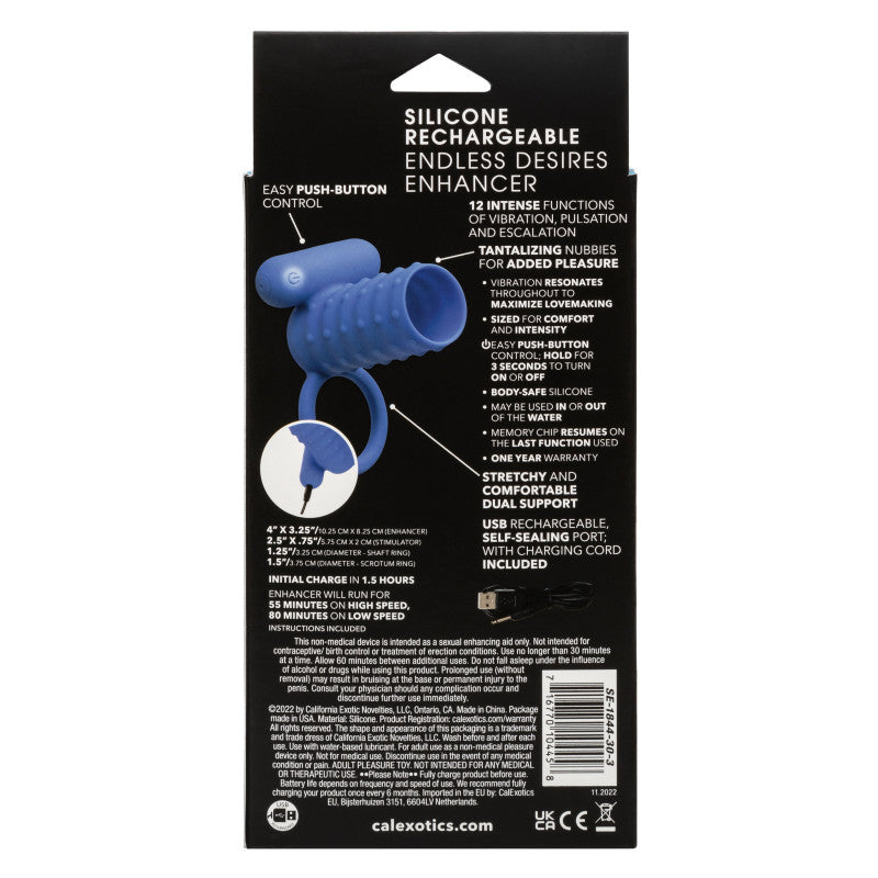 Silicone Rechargeable Endless Desires-  Blue