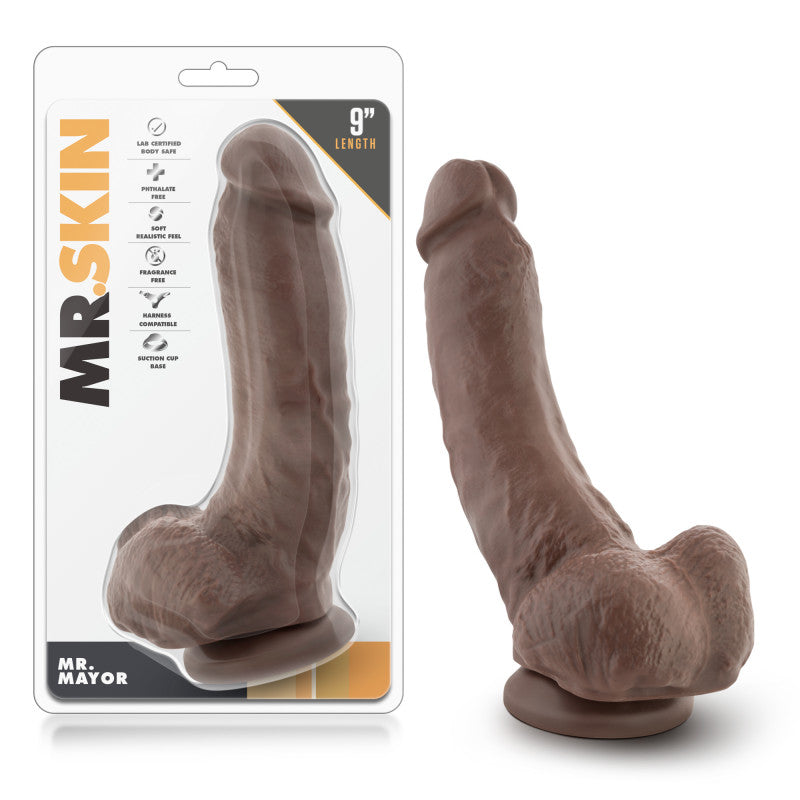 Mr. Skin - Mr. Mayor 9&quot;  With Suction Cup -  Chocolate