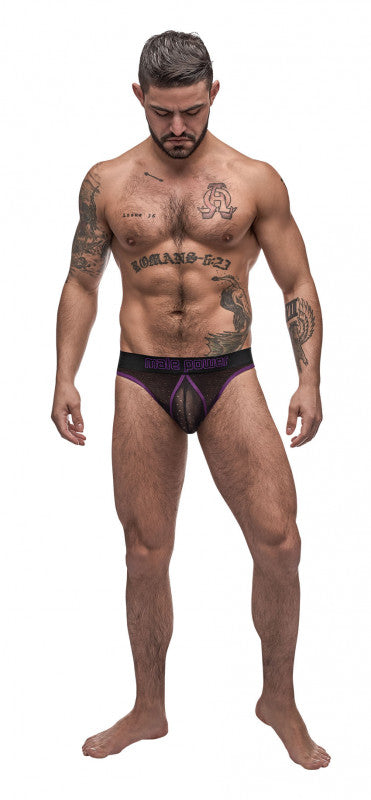 Airotic Mesh Butt Out Bikini - Black - Extra Large
