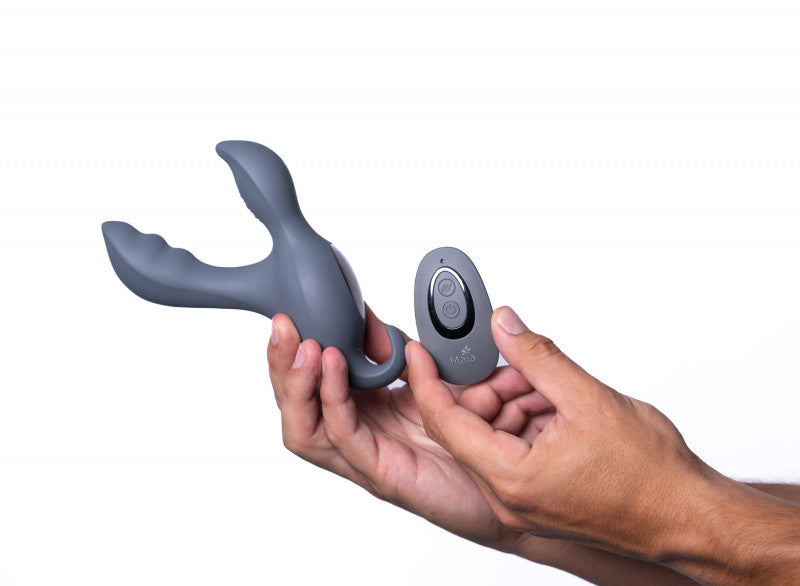 Apollo 15-Function Remote Control Prostate  Massager - Grey