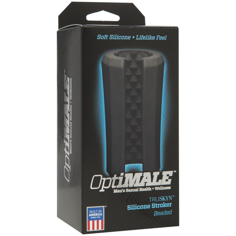 Optimale - Truskyn Silicone Stroker - Beaded -  Black