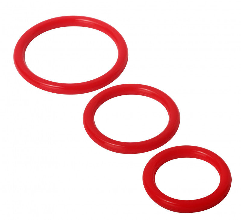 Trinity Silicone C Rings - Red