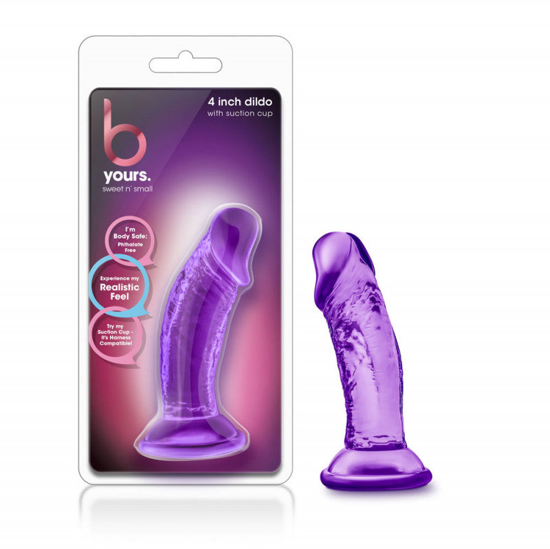B Yours - Sweet n&#39; Small 4 Inch  With Suction Cup - Purple