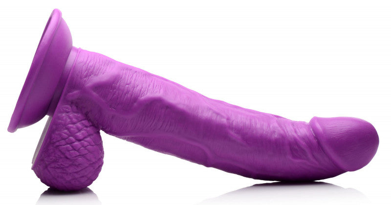 Pop Pecker 7.5 Inch Dildo With Balls - Purple