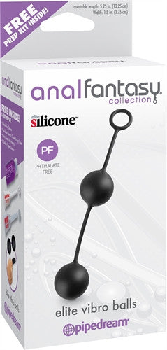 Anal Fantasy Collection Elite Vibro Balls - Black