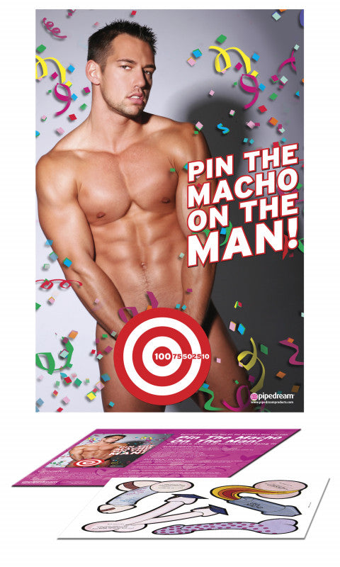 Bachelorette Party Favors - Pin the Macho on the Man