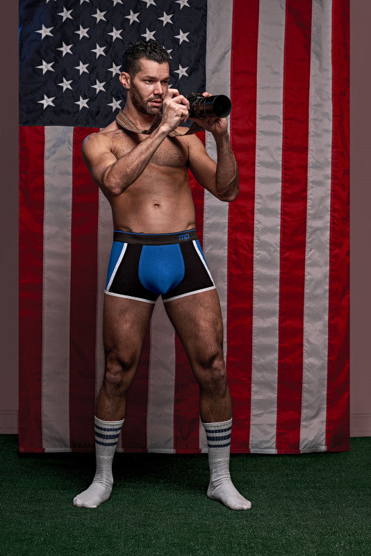 Retro Sport Panel Short -X- Large - Blue/ Black