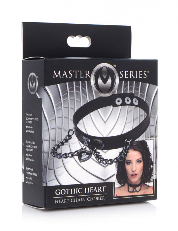 Gothic Heart Chain Choker