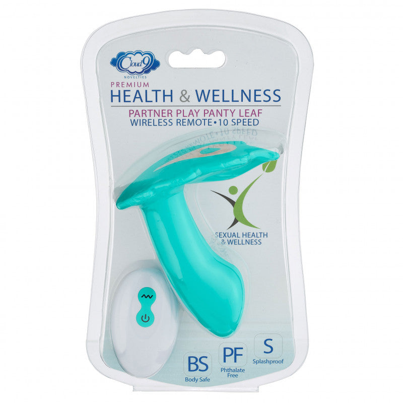 Partner Panty Leaf Vibrator With Remote Control -  Teal