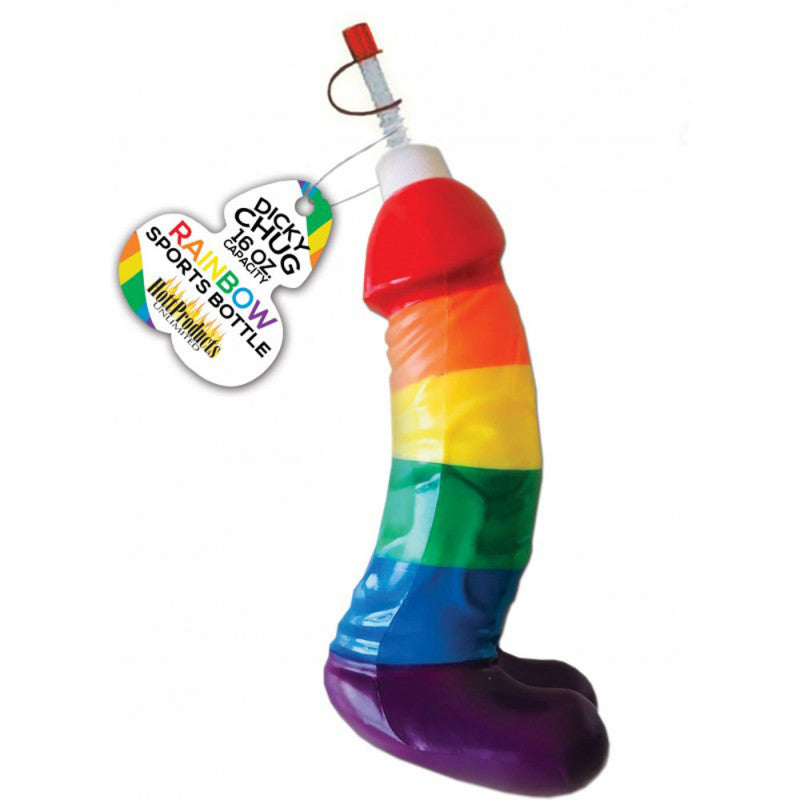 Rainbow y Chug Sports Bottle 16 Oz  Capacity