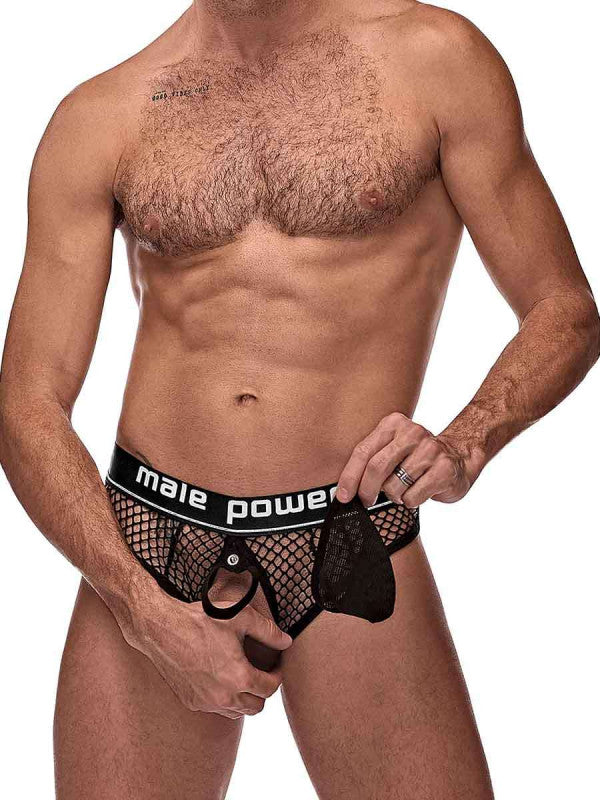 Pit Net  Ring Thong - S/ M - Black