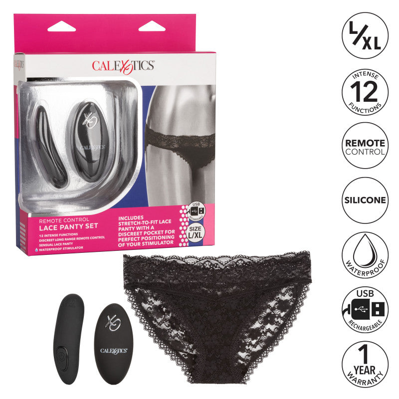 Remote Control Lace Panty Set - L/xl