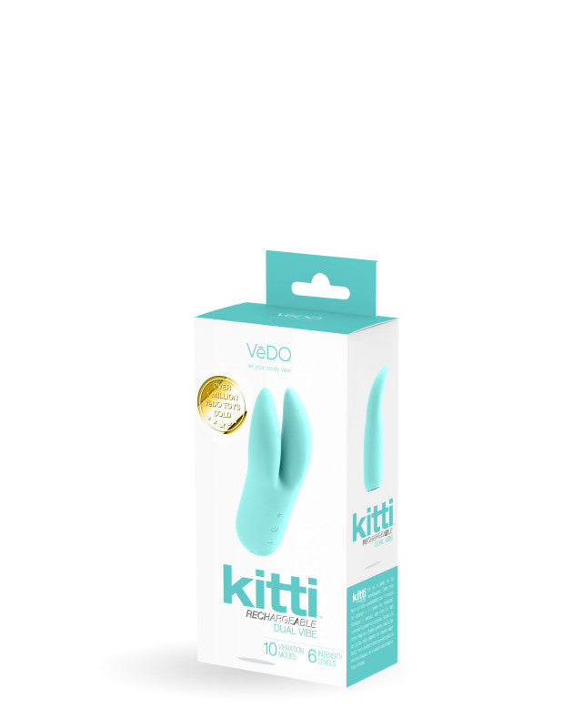 Kitti Rechargeable Dual Vibe - Tease Me Turquoise