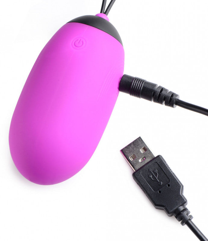 XL Silicone Remote Vibrating Egg - Purple