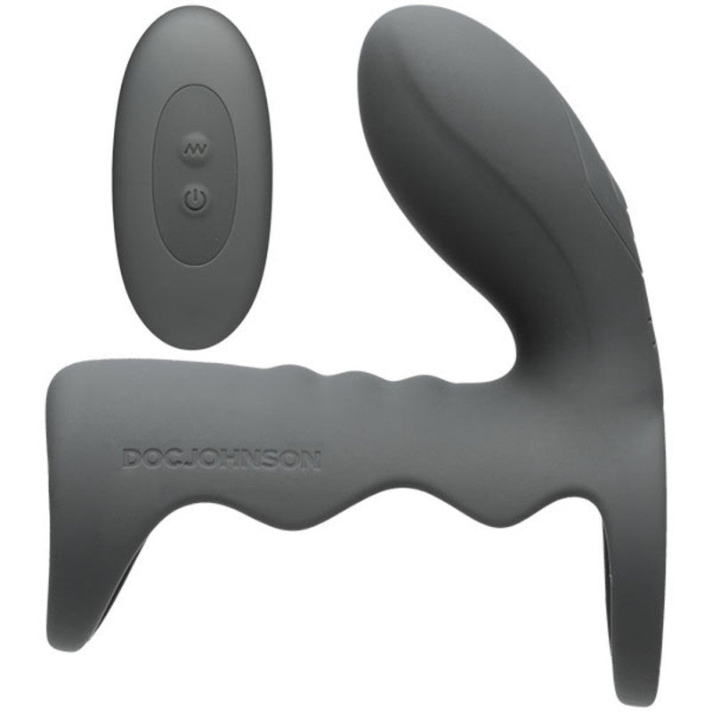 Optimale - Vibrating  Cage With Wireless  Remote - Rechargeable - Silicone - Slate