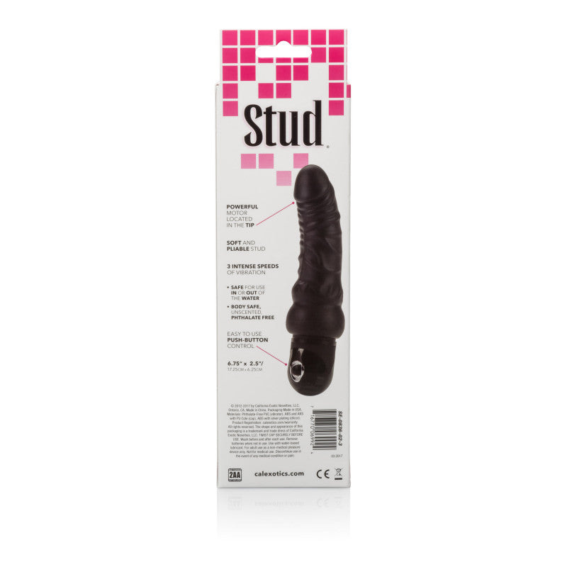 Waterproof Power Stud Curvy Dong - Black