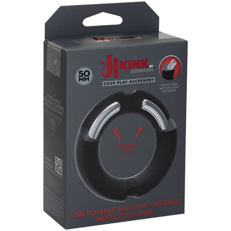 Hybrid Silicone Covered Metal  Ring - 50mm