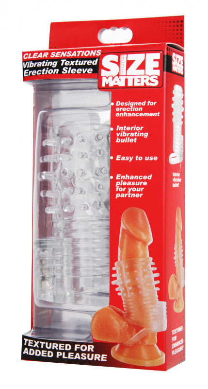 Clear Sensations Vibrating Textured Sleeve
