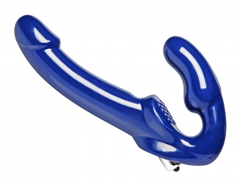 Revolver II Vibrating Strapless Strap on  -  Blue