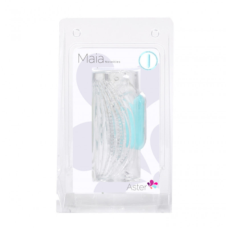Aster Vibrating Male Masturbator With Bullet -  Clear