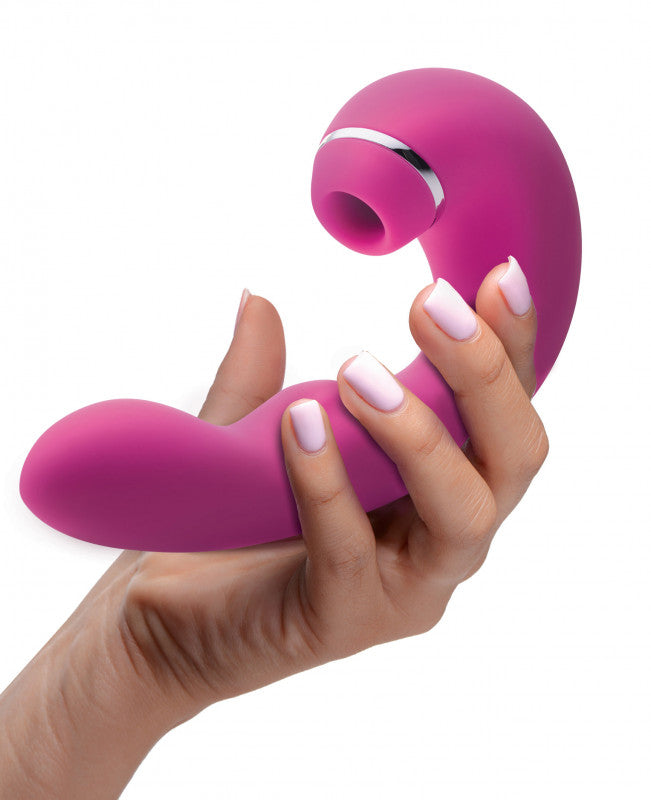 Shegasm 5 Star 10x Tapping G-Spot Vibe With Suction - Teal