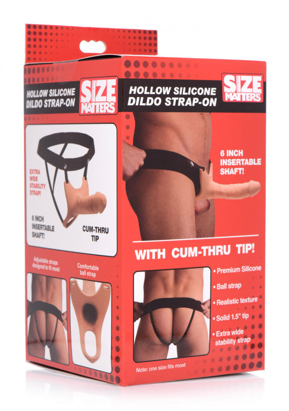 Hollow Silicone  Strap-on - Flesh