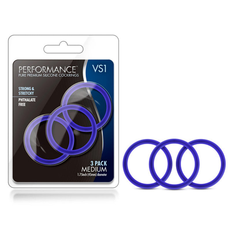 Performance - Vs1 Pure Premium Silicone  Rings  - Medium - Indigo