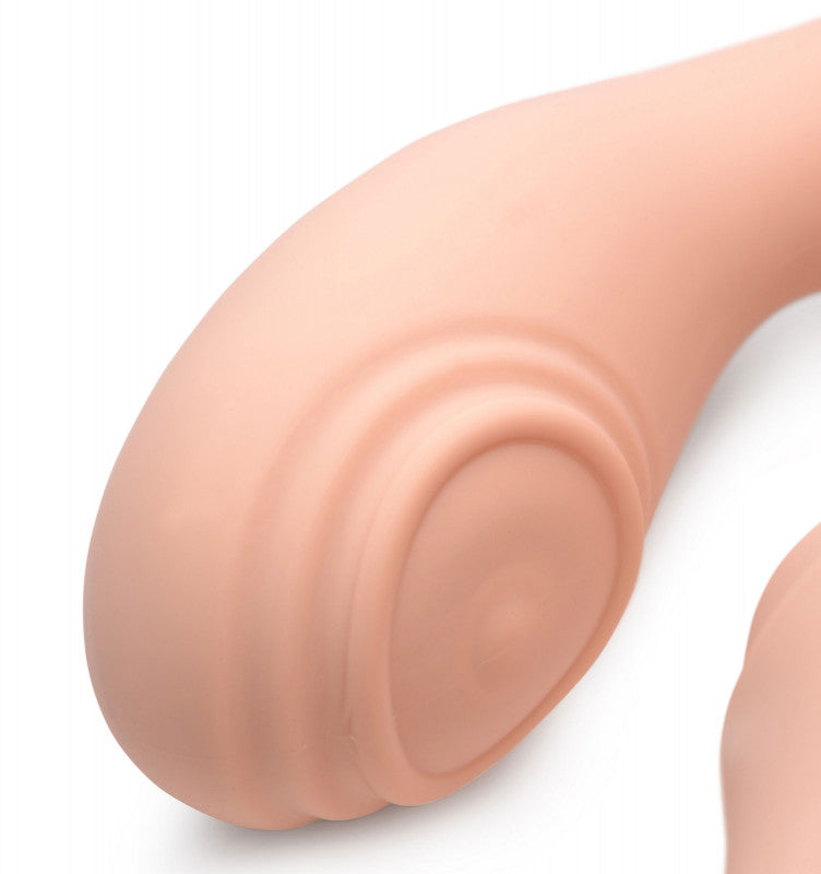 15x U-Pulse - Pulse and Vibe Strapless Strap-on  With Remote - Blush