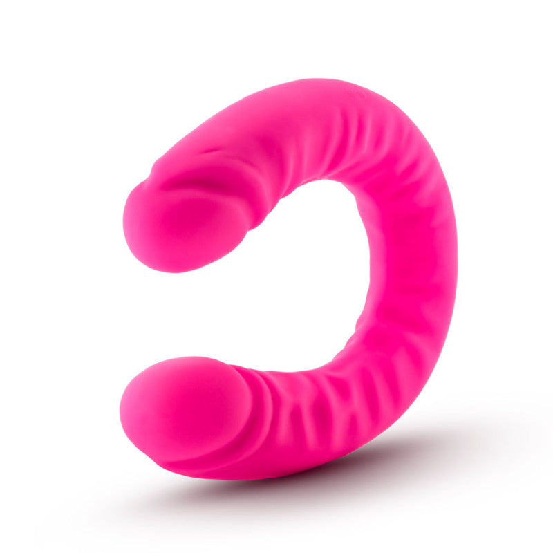 Ruse - 18 Inch Silicone Slim Double Dong - Hot  Pink