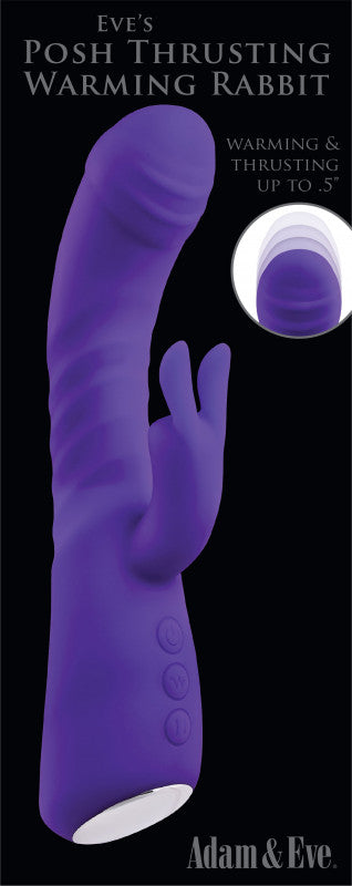 Eve&#39;s Posh Thrusting Warming Rabbit - Purple