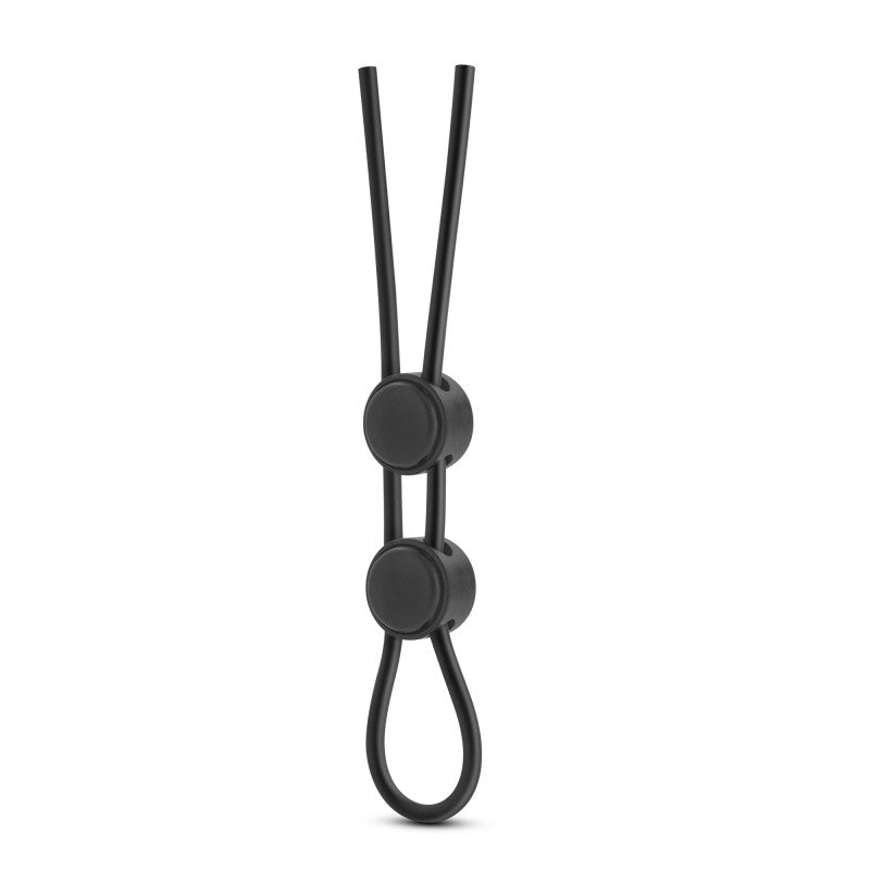 Stay  - Silicone Double Loop  Ring  - Black