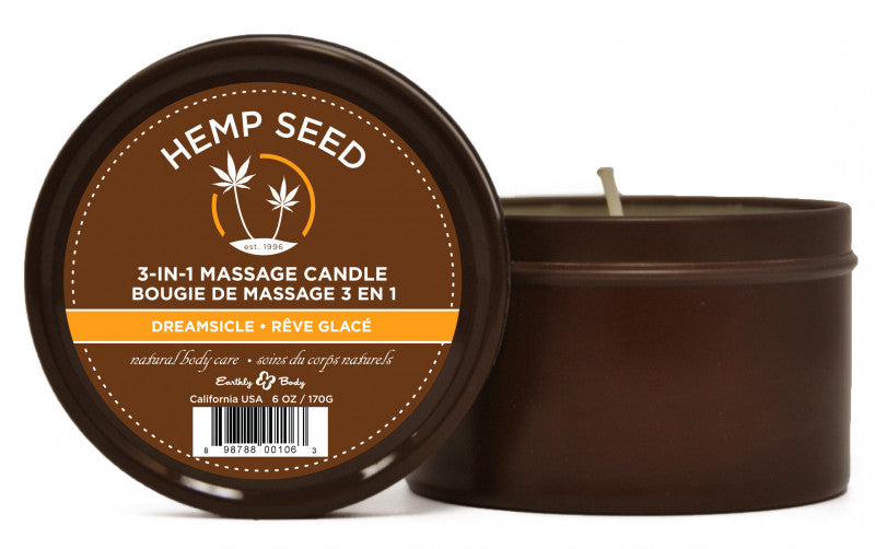 Dreamsicle Suntouched Candle With Hemp - 6 Oz.