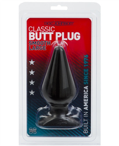 Classic Butt Plug - Smooth - Large - Black