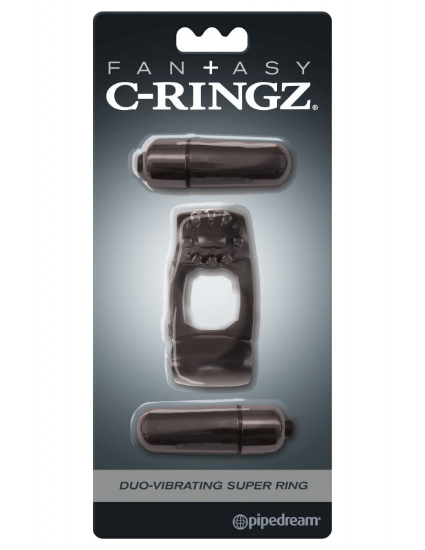 Fantasy C-Ringz Duo-Vibrating Super Ring Black